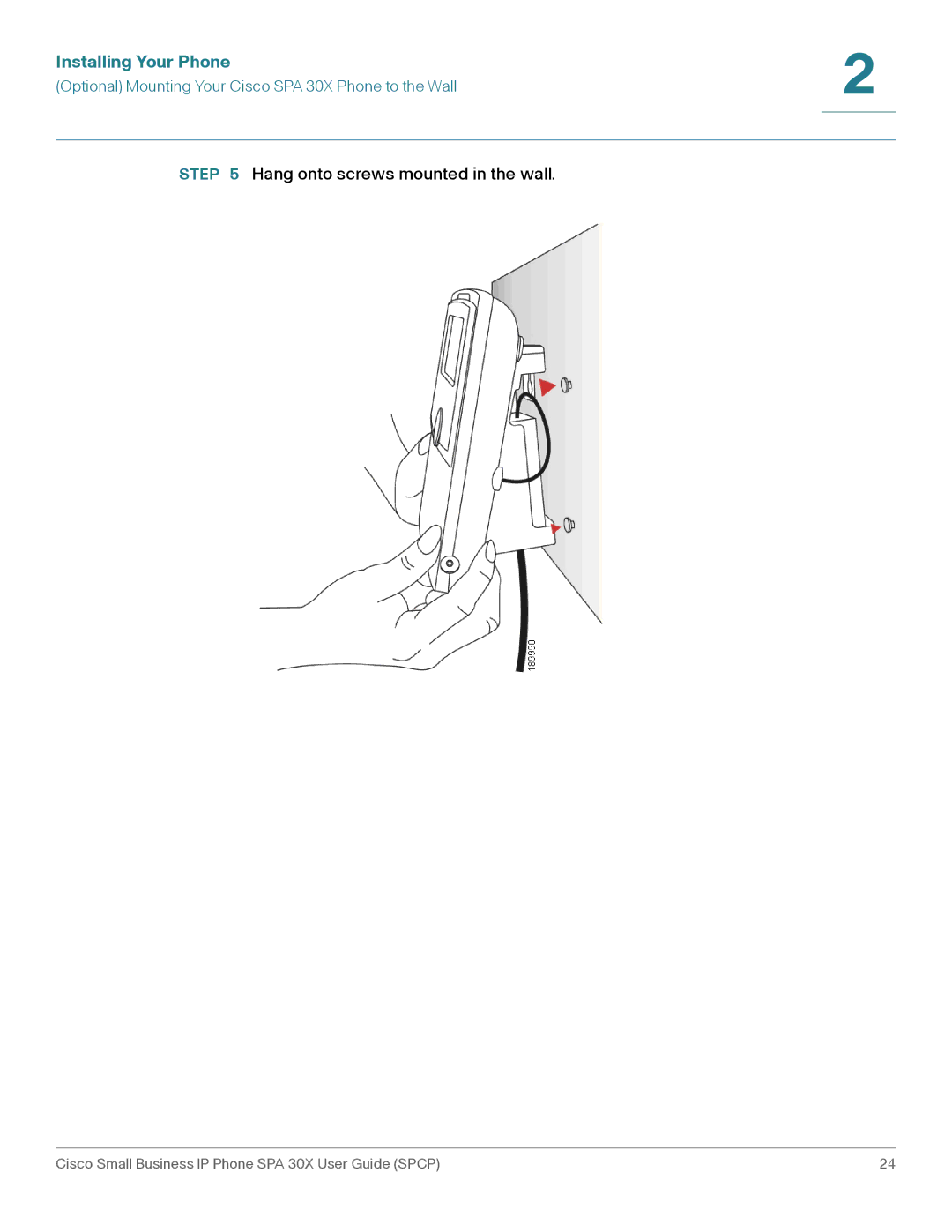 Cisco Systems 30X manual Hang onto screws mounted in the wall 