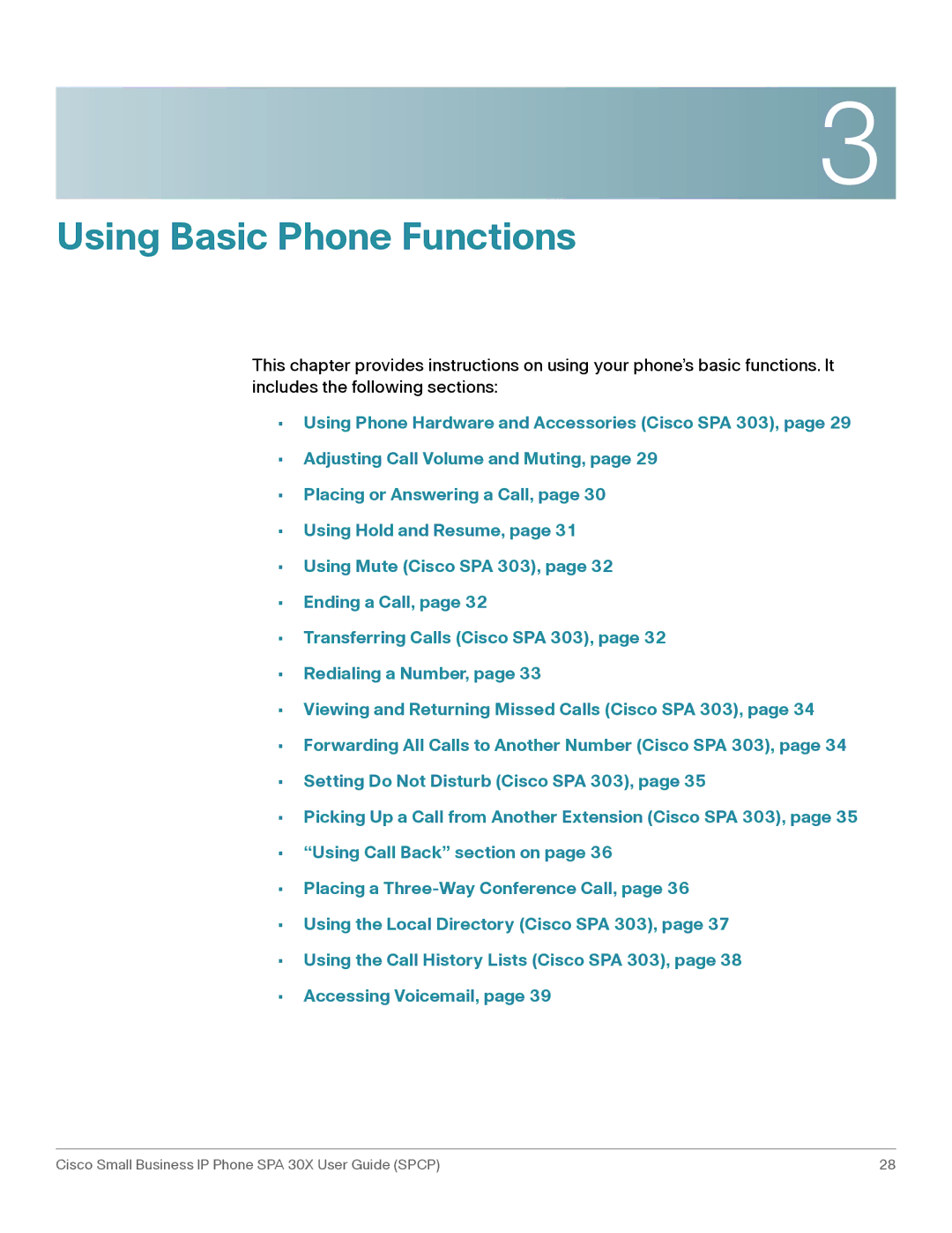 Cisco Systems 30X manual Using Basic Phone Functions 