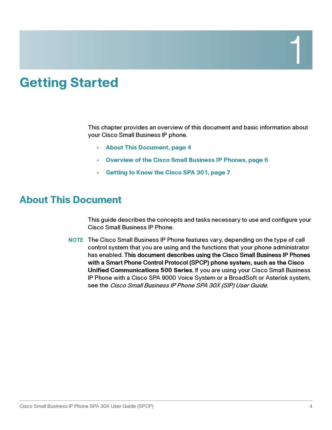 Cisco Systems 30X manual Getting Started, About This Document 