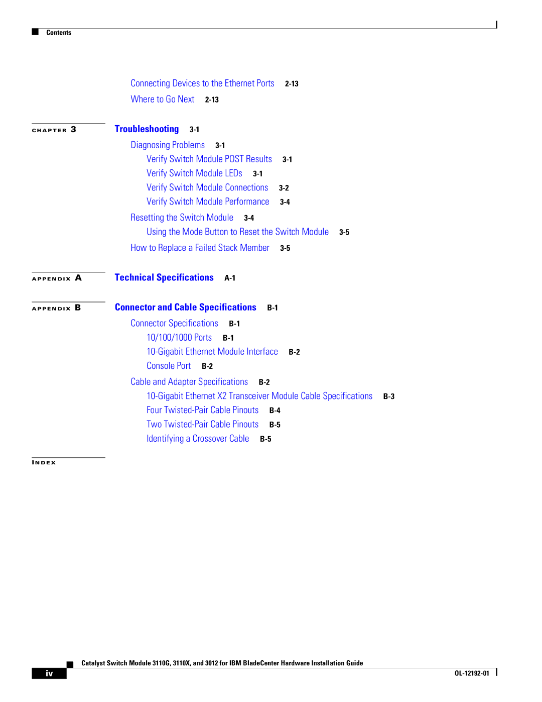 Cisco Systems 3110G, 3110X, 3012 manual Diagnosing Problems 