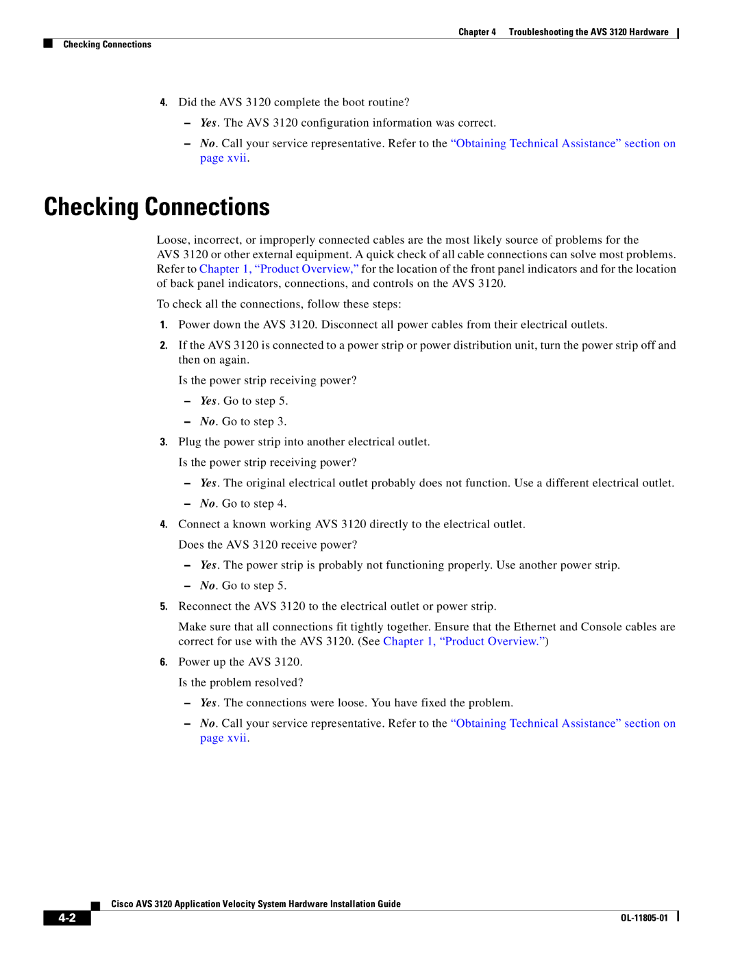 Cisco Systems 3120 manual Checking Connections 