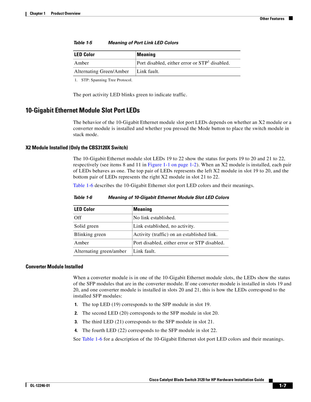 Cisco Systems manual Gigabit Ethernet Module Slot Port LEDs, X2 Module Installed Only the CBS3120X Switch 