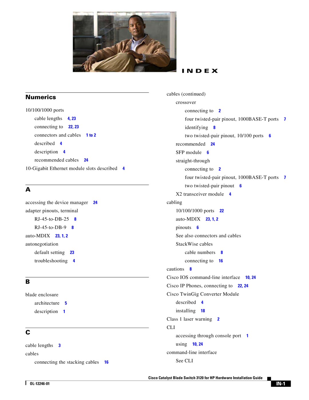 Cisco Systems 3120 manual Numerics, Cli 