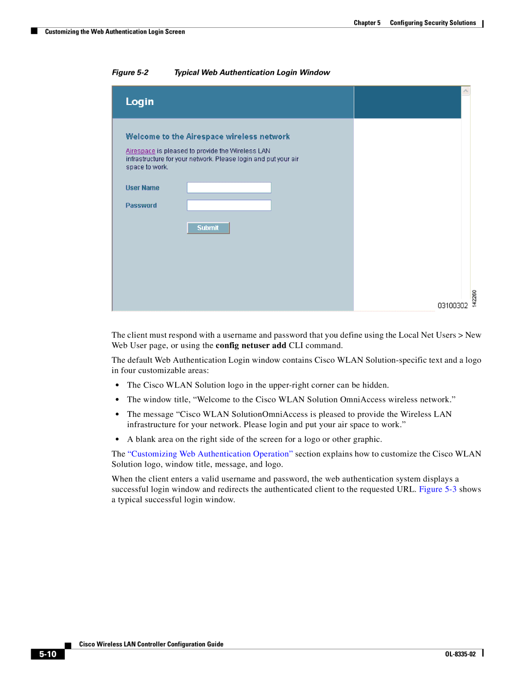 Cisco Systems 3.2 manual Typical Web Authentication Login Window 