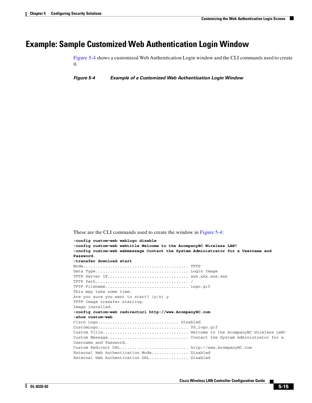 Cisco Systems 3.2 manual Example Sample Customized Web Authentication Login Window 