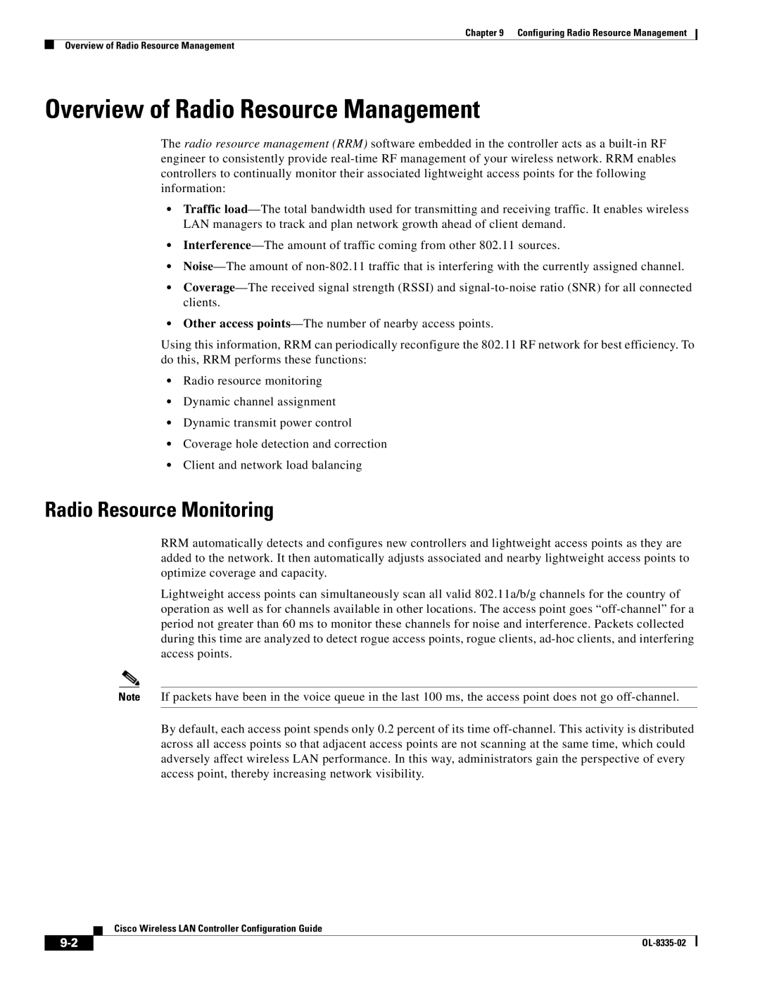 Cisco Systems 3.2 manual Overview of Radio Resource Management, Radio Resource Monitoring 