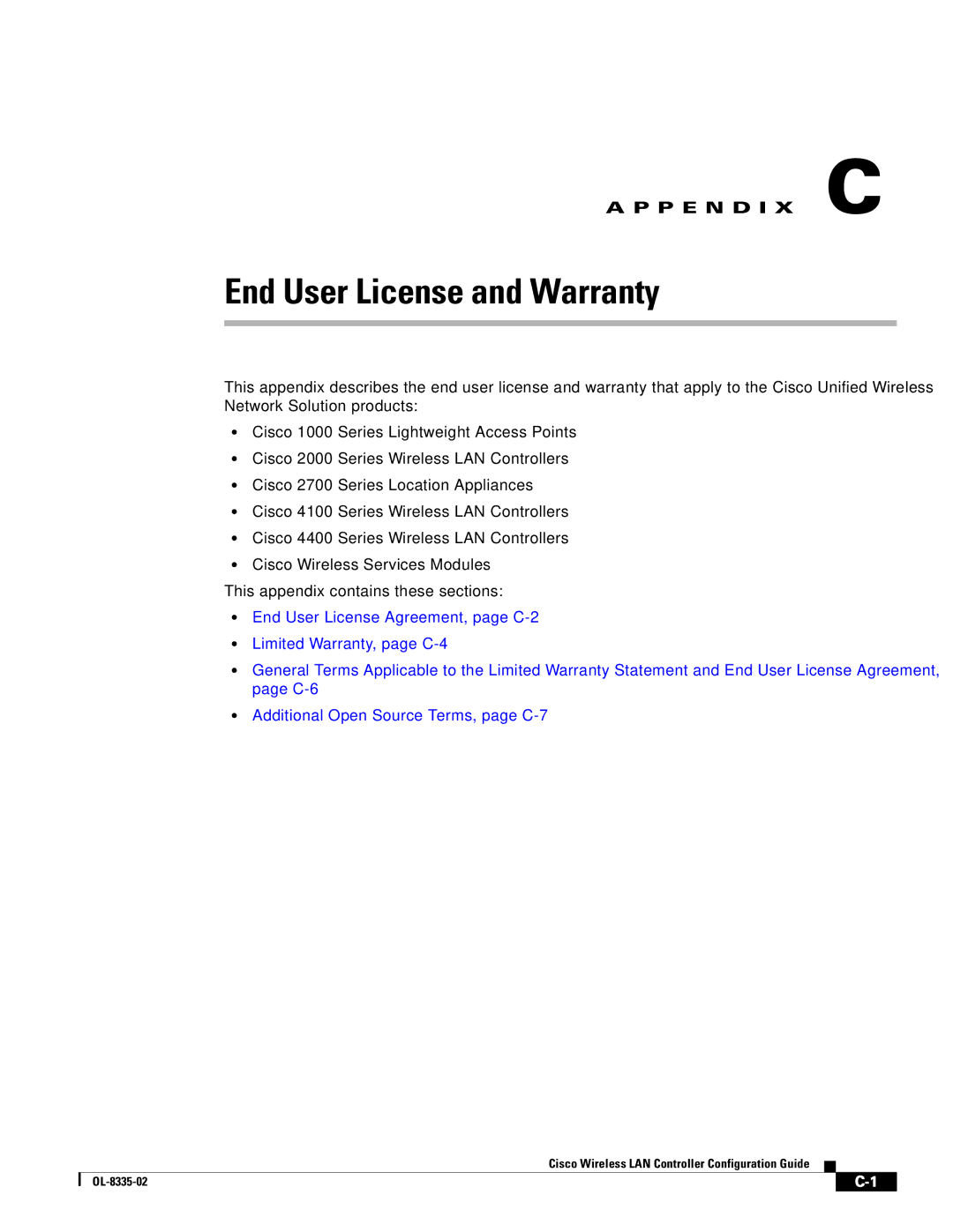 Cisco Systems 3.2 manual End User License and Warranty 