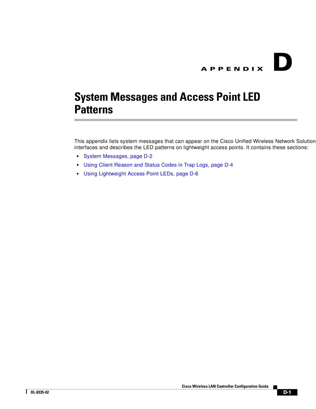 Cisco Systems 3.2 manual System Messages and Access Point LED Patterns 