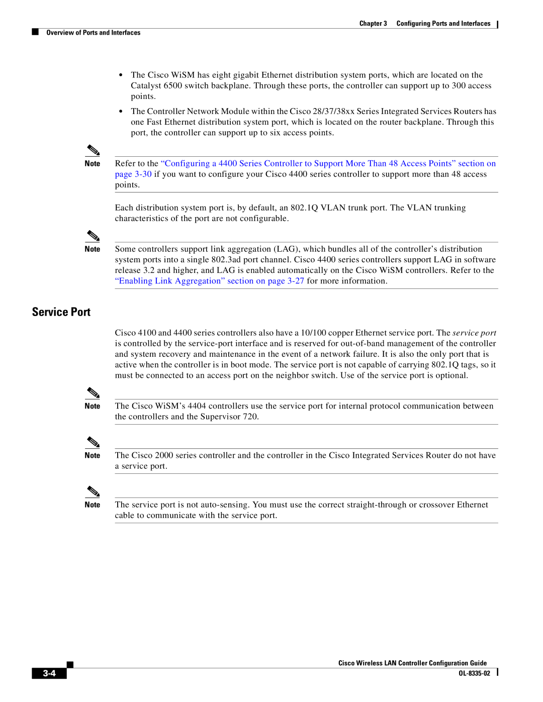 Cisco Systems 3.2 manual Service Port 