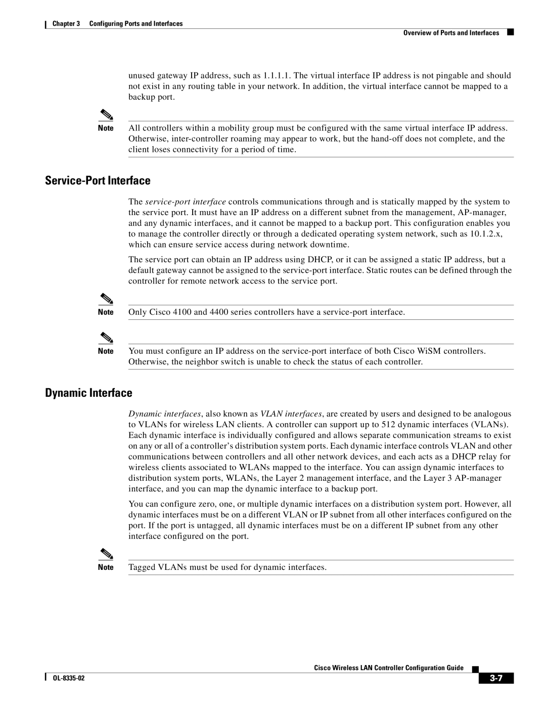 Cisco Systems 3.2 manual Service-Port Interface, Dynamic Interface 