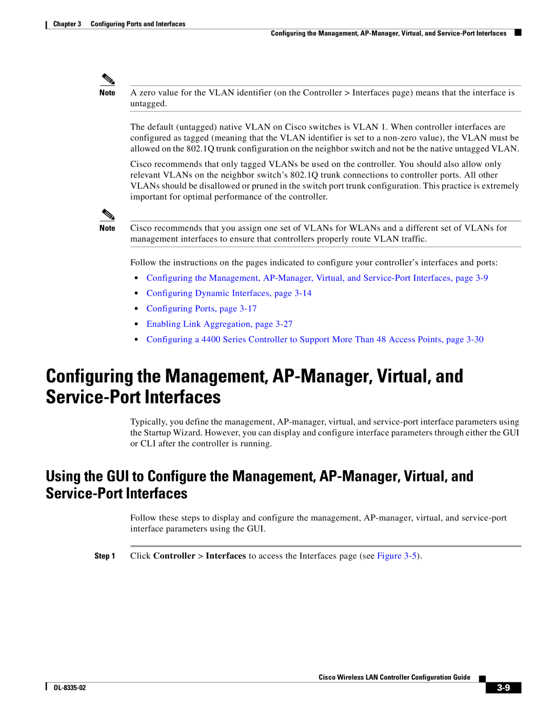 Cisco Systems 3.2 manual Configuring Ports and Interfaces 