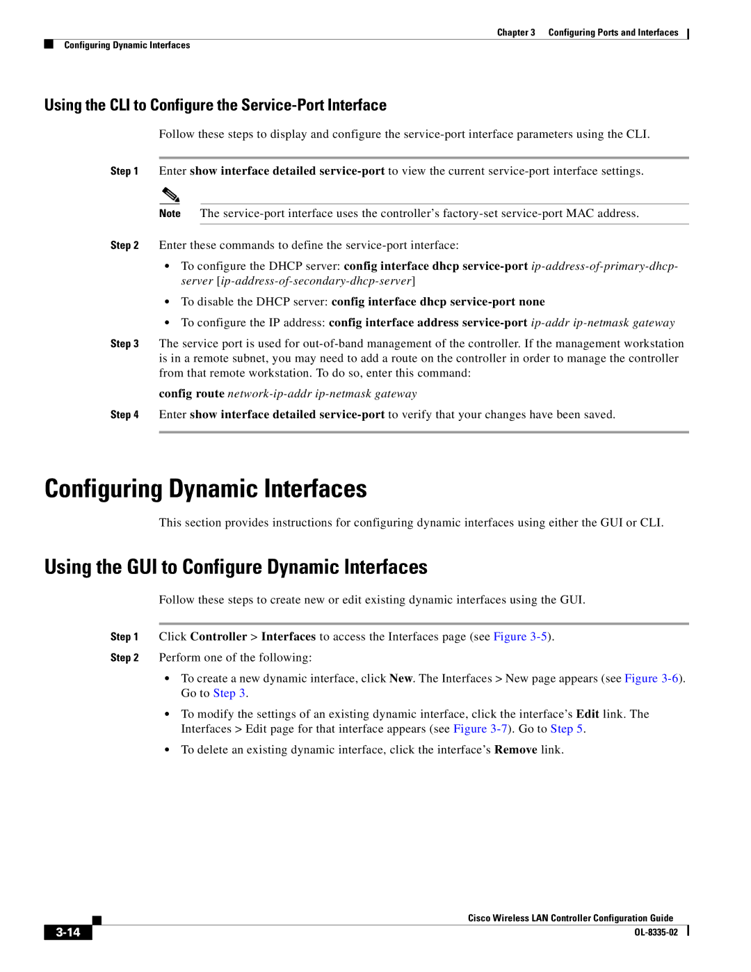 Cisco Systems 3.2 manual Configuring Dynamic Interfaces, Using the GUI to Configure Dynamic Interfaces 