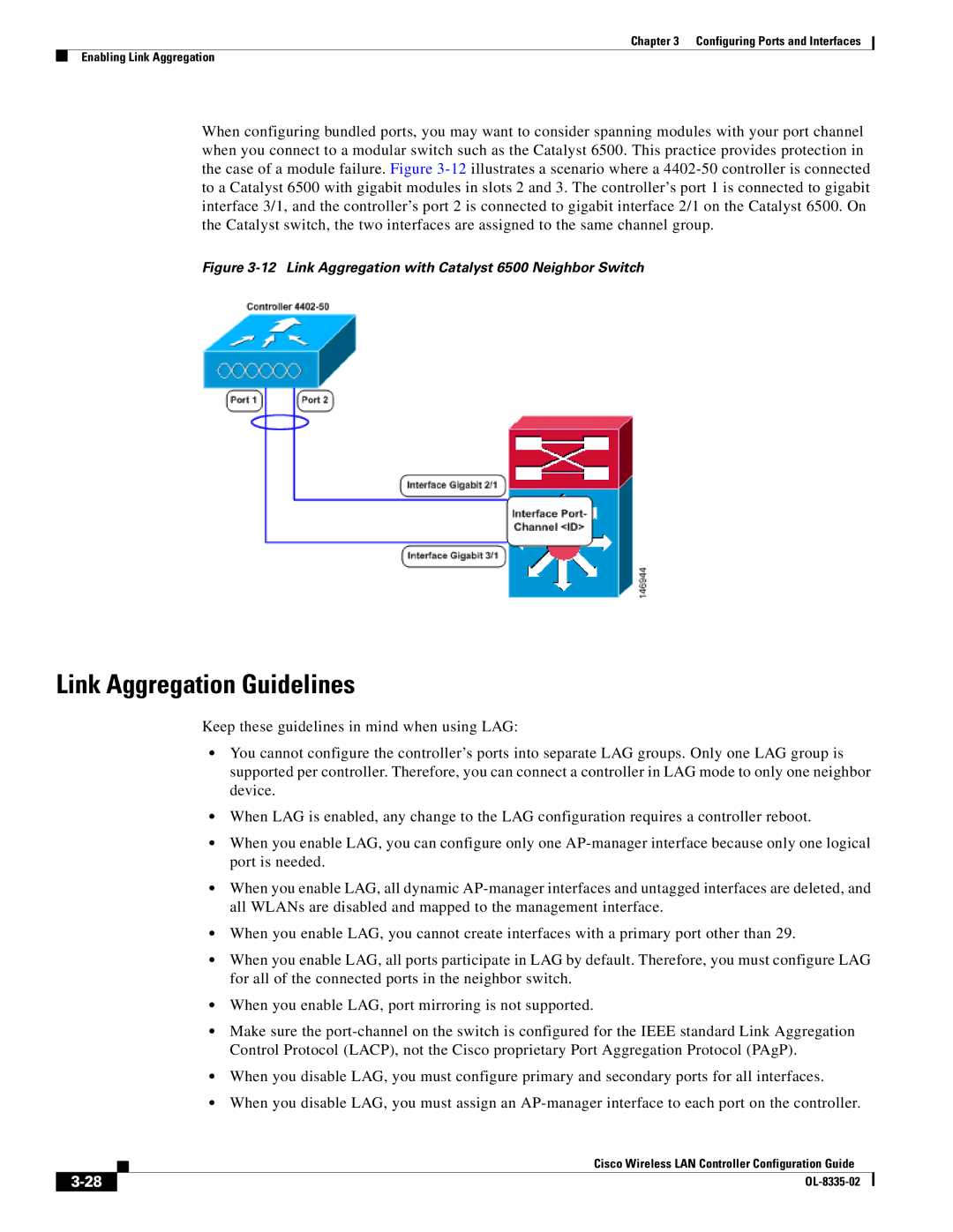 Cisco Systems 3.2 manual Link Aggregation Guidelines, Link Aggregation with Catalyst 6500 Neighbor Switch 