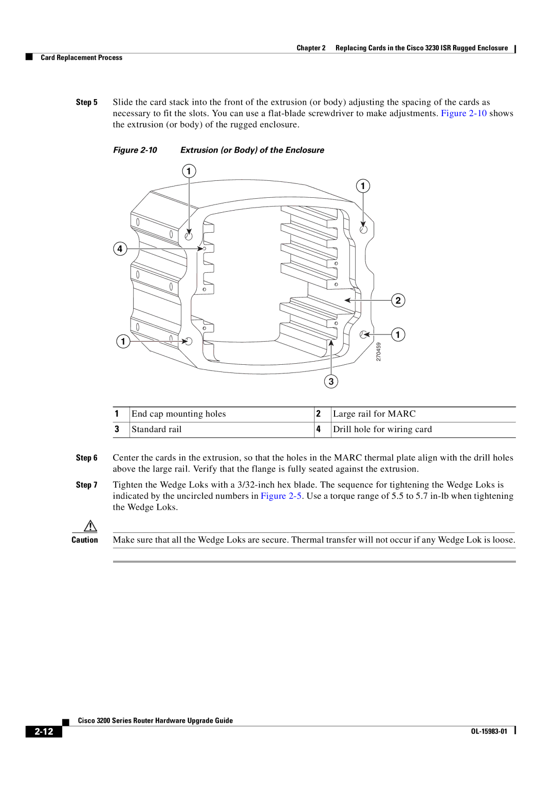 Cisco Systems 3200 Series manual Extrusion or Body of the Enclosure 