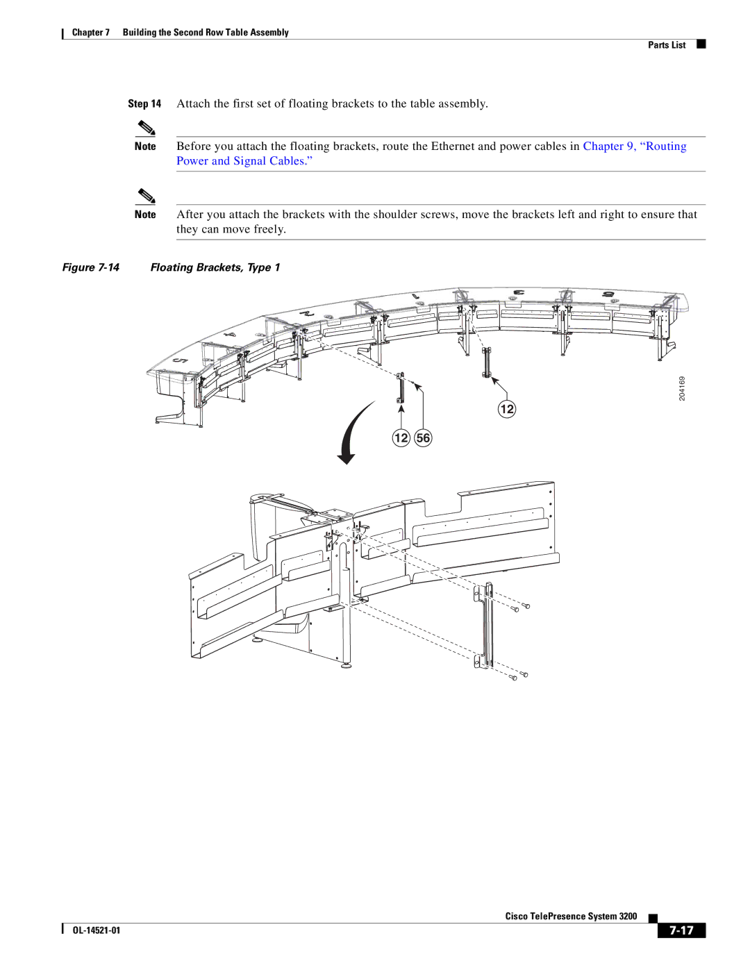 Cisco Systems 3200 manual Floating Brackets, Type 