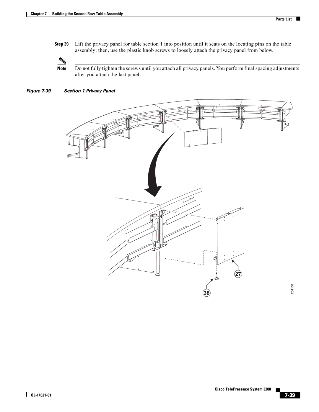 Cisco Systems 3200 manual Privacy Panel 