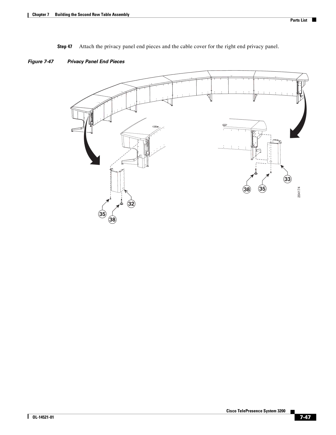 Cisco Systems 3200 manual Privacy Panel End Pieces 