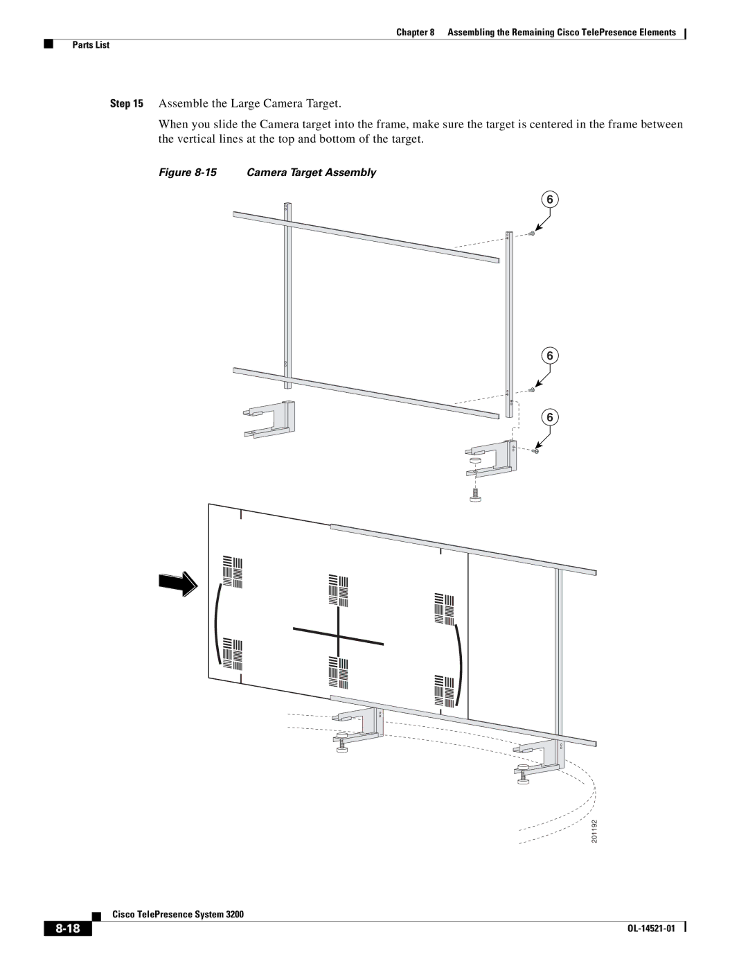 Cisco Systems 3200 manual Camera Target Assembly 