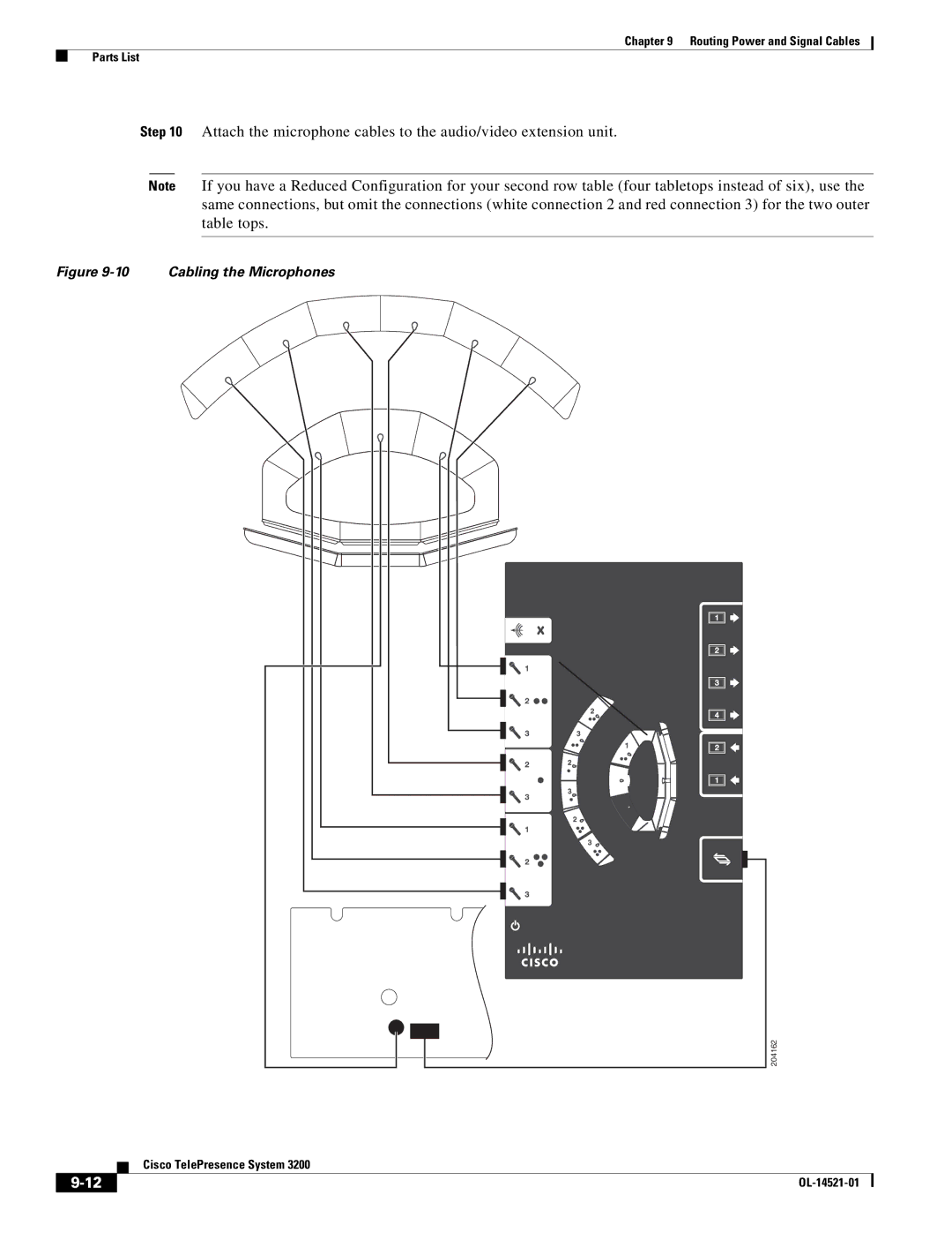 Cisco Systems 3200 manual Cabling the Microphones 