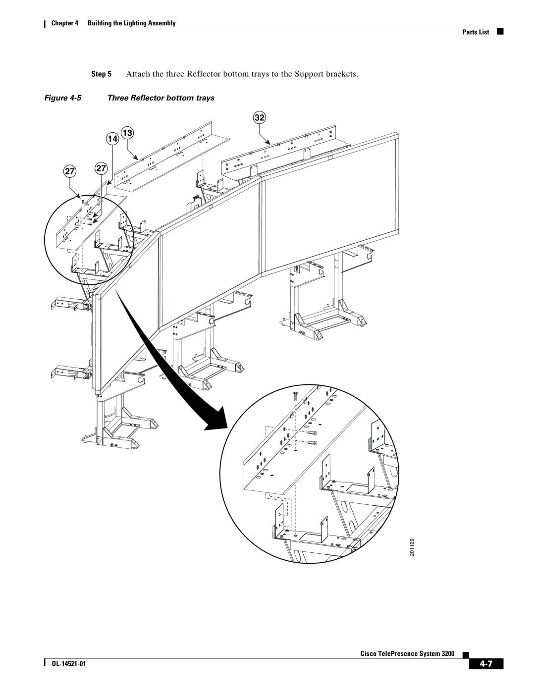 Cisco Systems 3200 manual Three Reflector bottom trays 