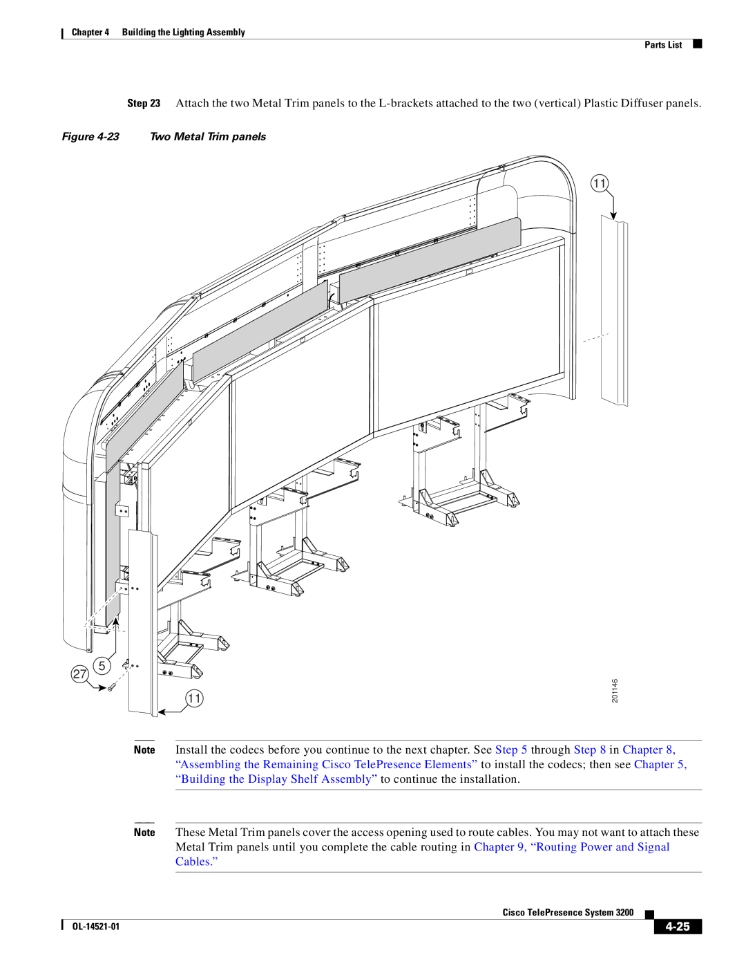 Cisco Systems 3200 manual Two Metal Trim panels 