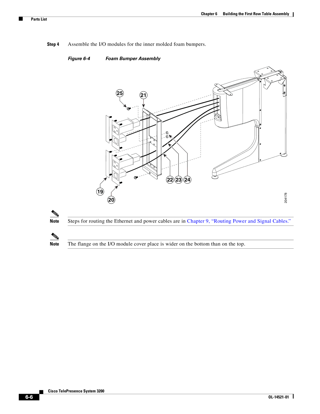 Cisco Systems 3200 manual Assemble the I/O modules for the inner molded foam bumpers 