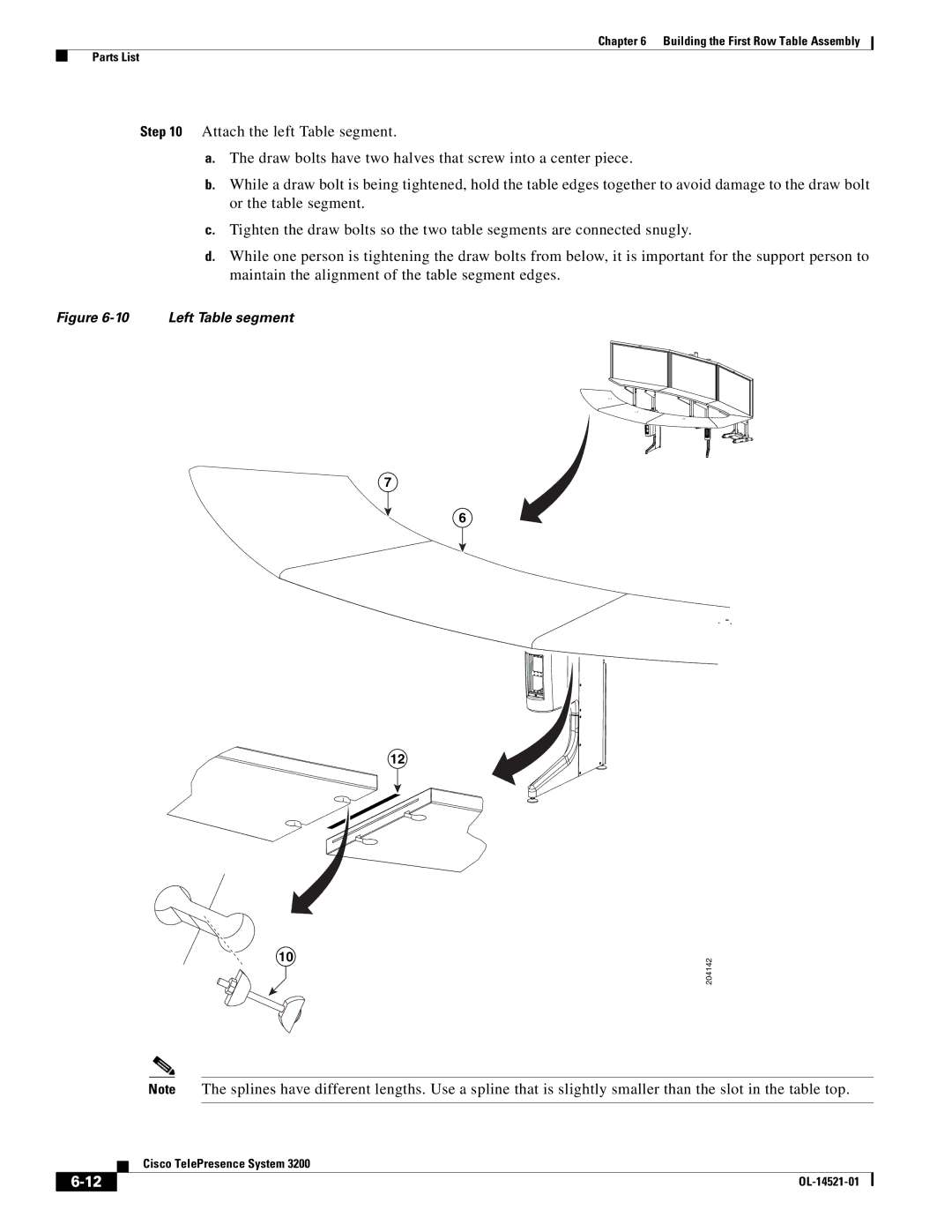 Cisco Systems 3200 manual Left Table segment 