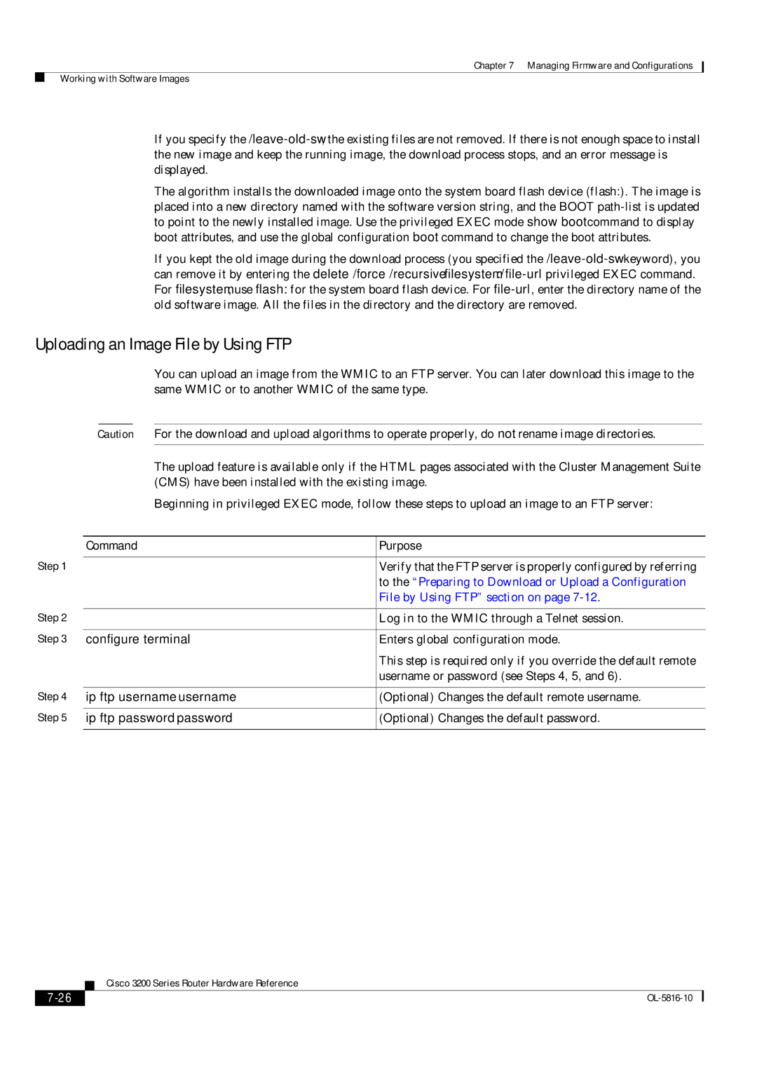 Cisco Systems 3200 manual Uploading an Image File by Using FTP 