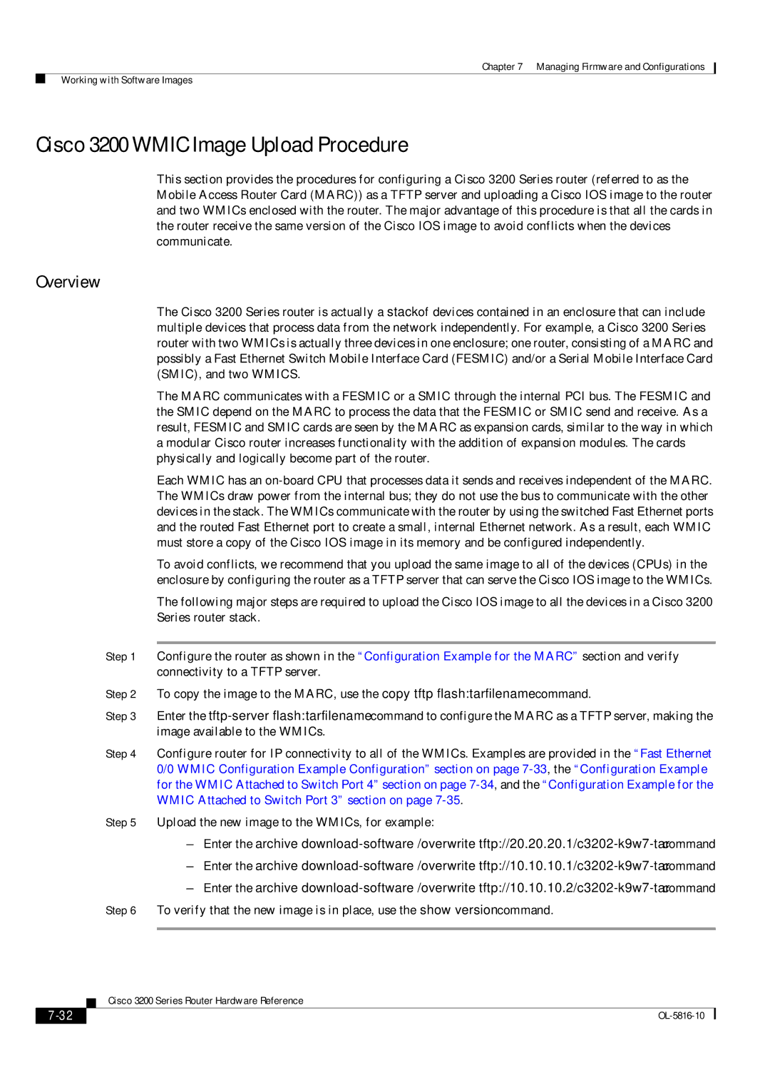 Cisco Systems manual Cisco 3200 Wmic Image Upload Procedure, Overview 