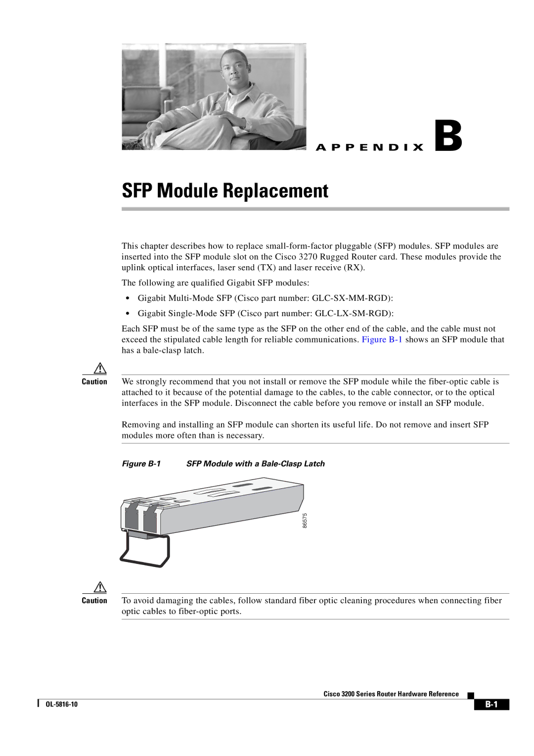 Cisco Systems 3200 manual SFP Module Replacement 