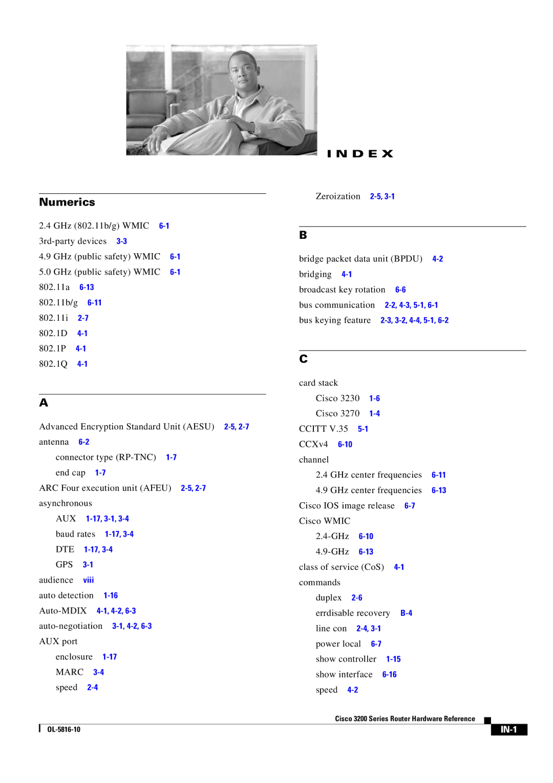 Cisco Systems 3200 manual Numerics 