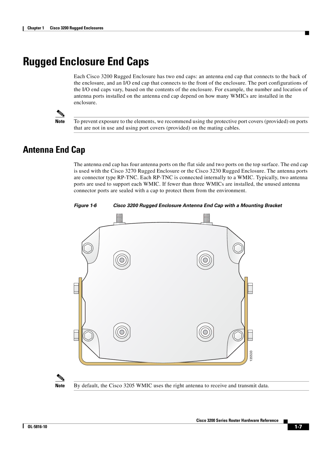 Cisco Systems 3200 manual Rugged Enclosure End Caps, Antenna End Cap 