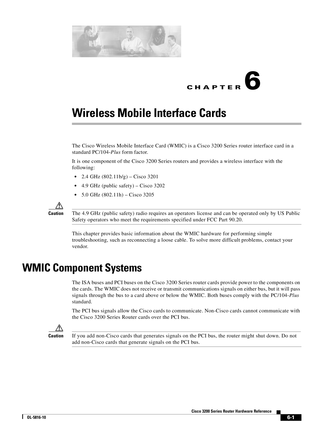 Cisco Systems 3200 manual Wireless Mobile Interface Cards, Wmic Component Systems 