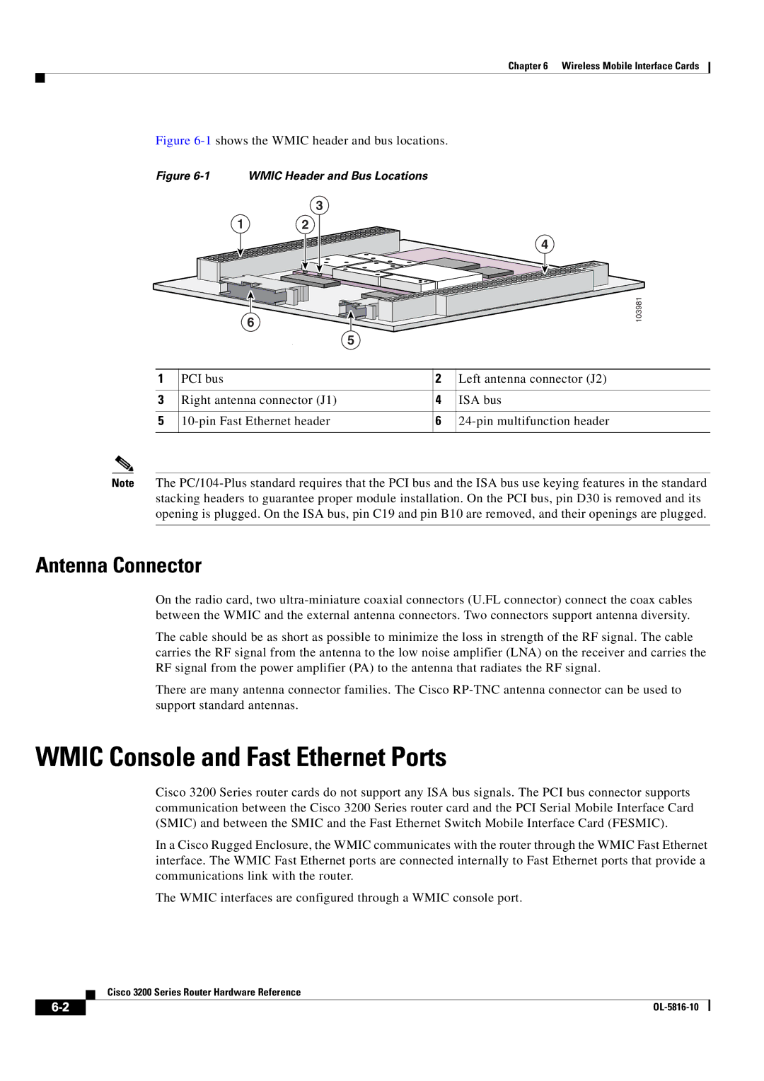 Cisco Systems 3200 manual Wmic Console and Fast Ethernet Ports, Antenna Connector 