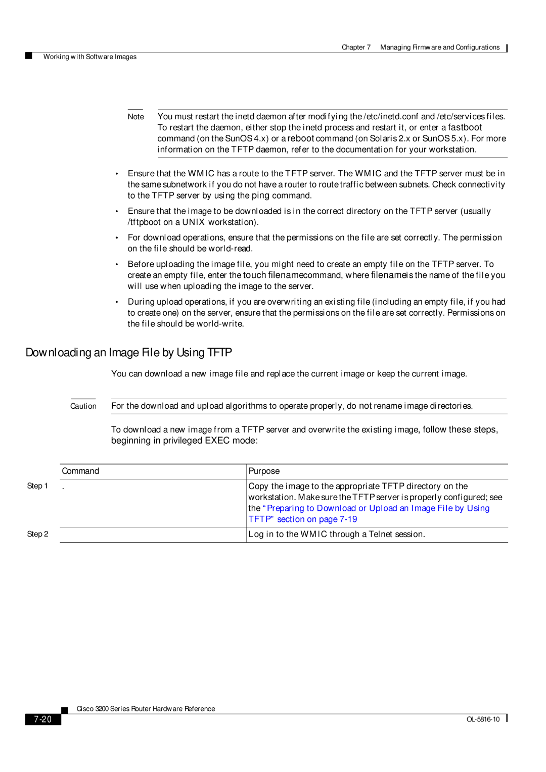 Cisco Systems 3200 manual Downloading an Image File by Using Tftp, Command 