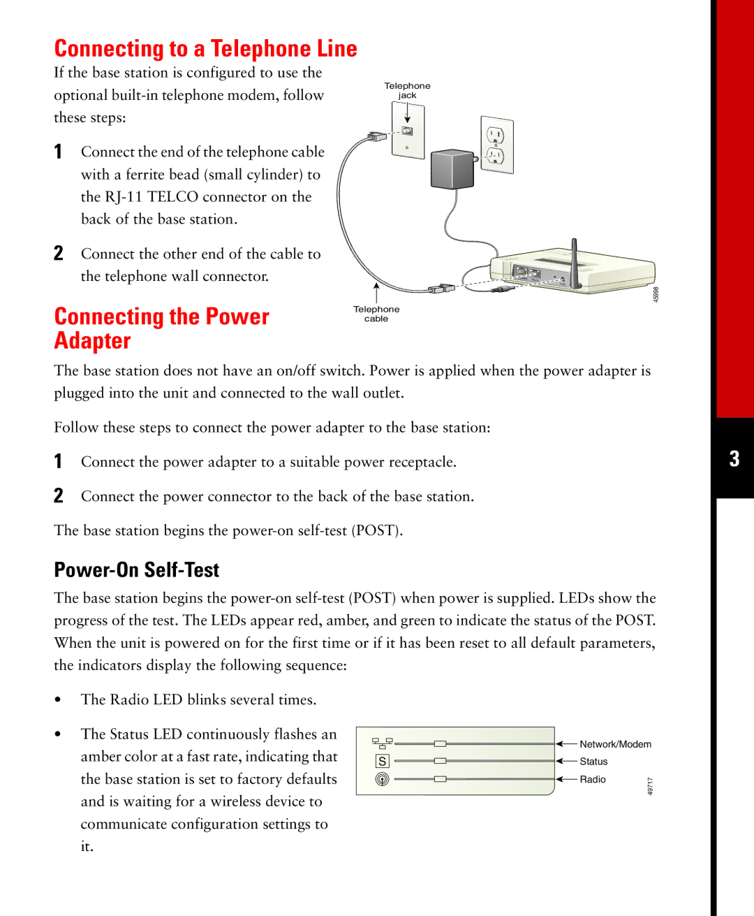 Cisco Systems 340 quick start Connecting to a Telephone Line, Power-On Self-Test 