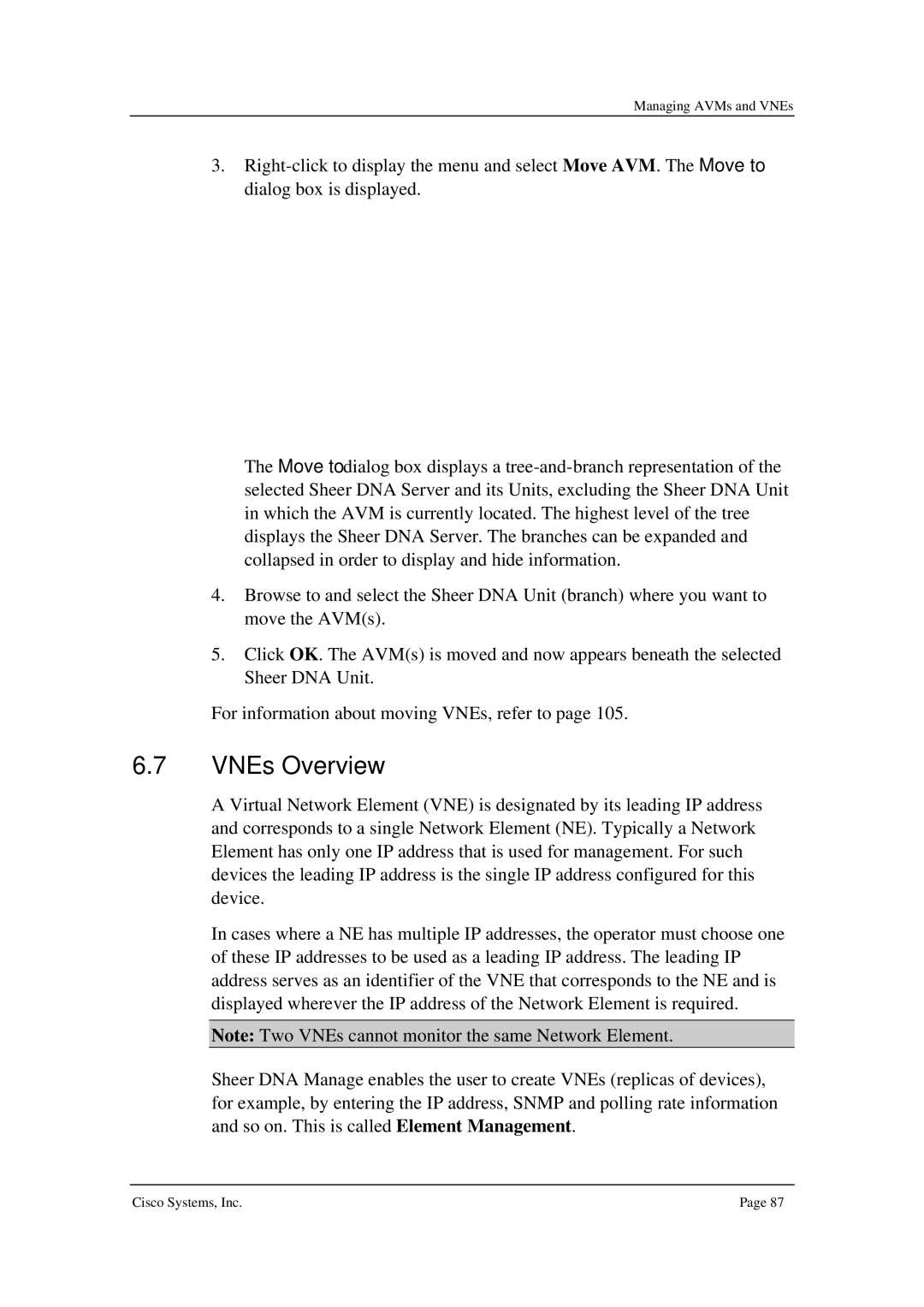 Cisco Systems 3.5 manual VNEs Overview 