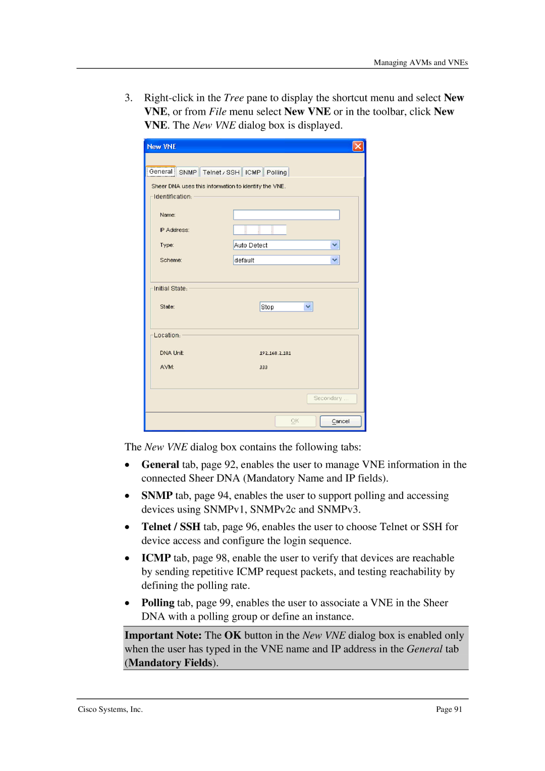 Cisco Systems 3.5 manual Managing AVMs and VNEs 