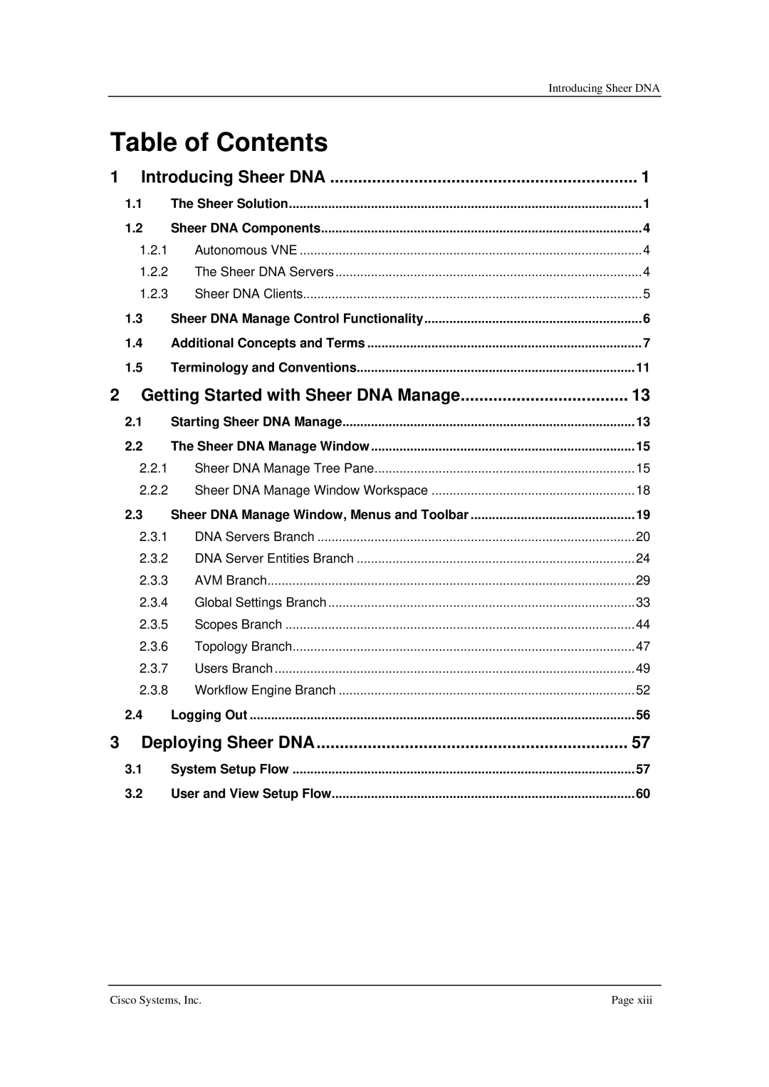 Cisco Systems 3.5 manual Table of Contents 