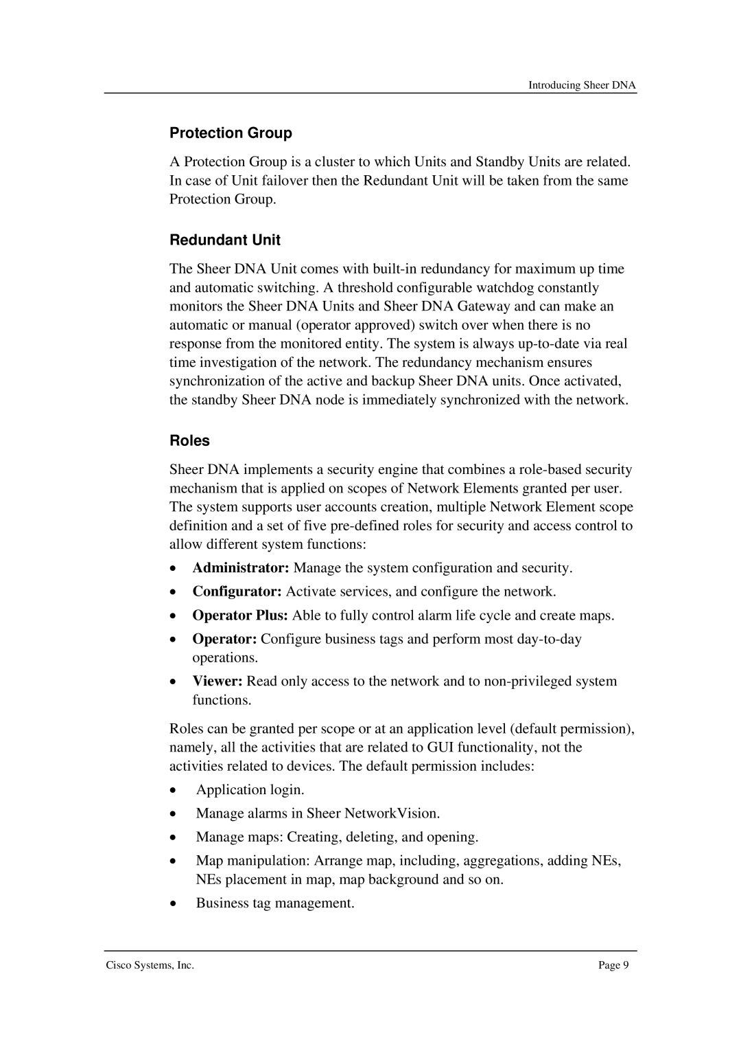 Cisco Systems 3.5 manual Protection Group, Redundant Unit, Roles 