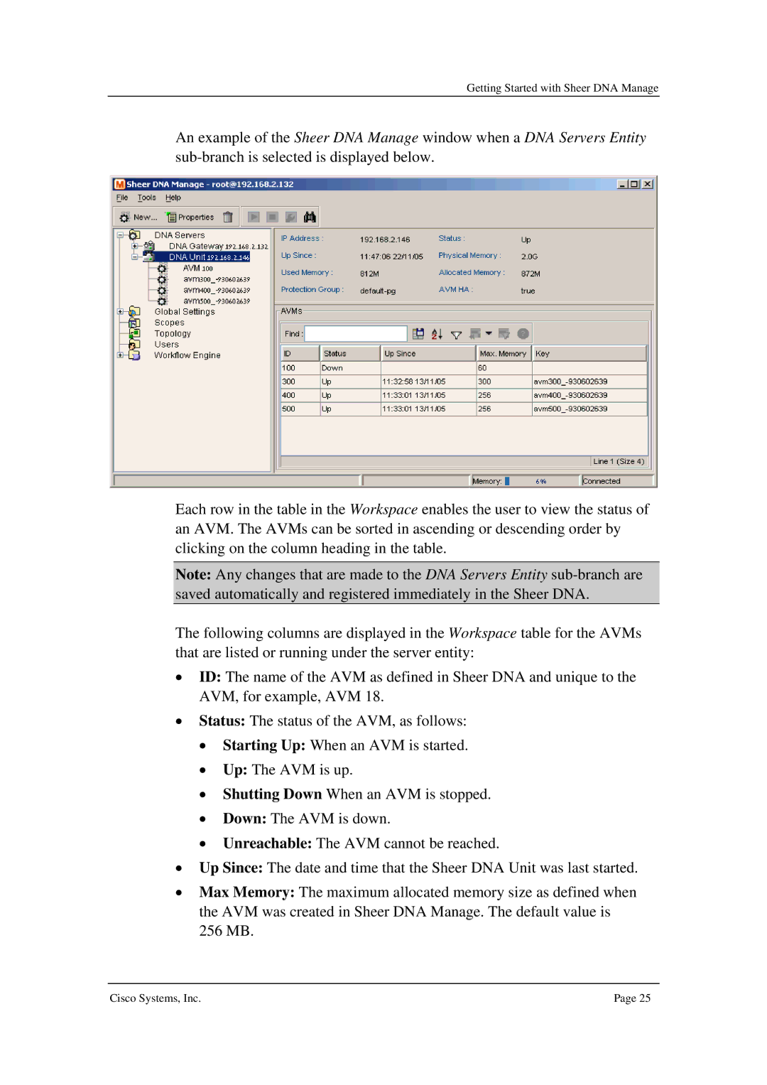 Cisco Systems 3.5 manual Getting Started with Sheer DNA Manage 