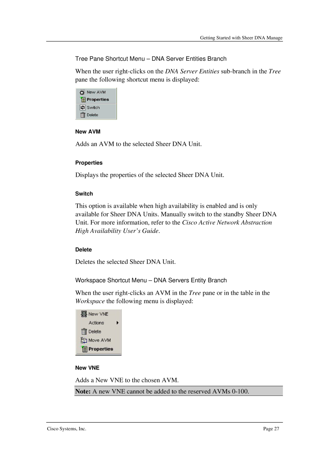 Cisco Systems 3.5 manual Adds an AVM to the selected Sheer DNA Unit 