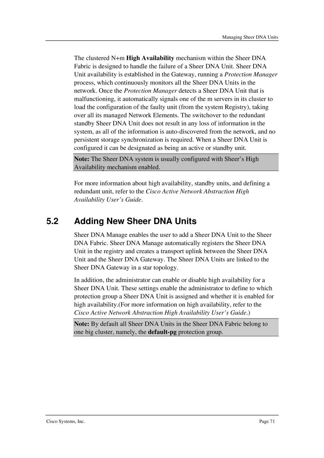 Cisco Systems 3.5 manual Adding New Sheer DNA Units 