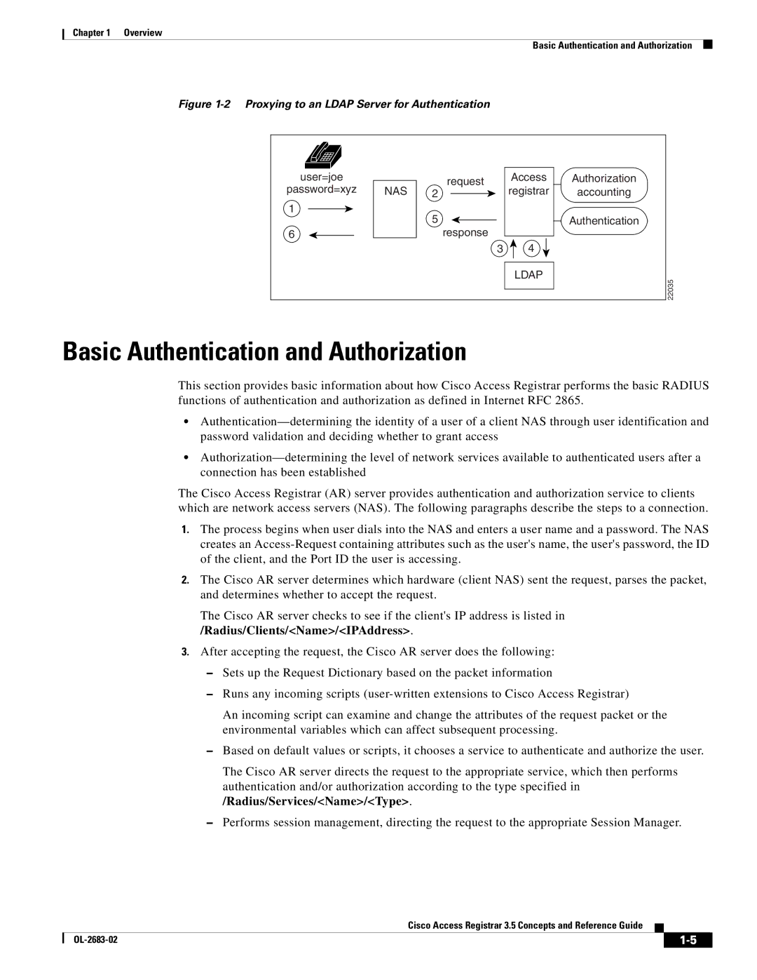 Cisco Systems 3.5 manual Basic Authentication and Authorization, Proxying to an Ldap Server for Authentication 