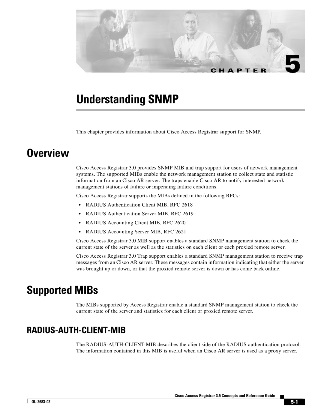 Cisco Systems 3.5 manual Overview, Supported MIBs 