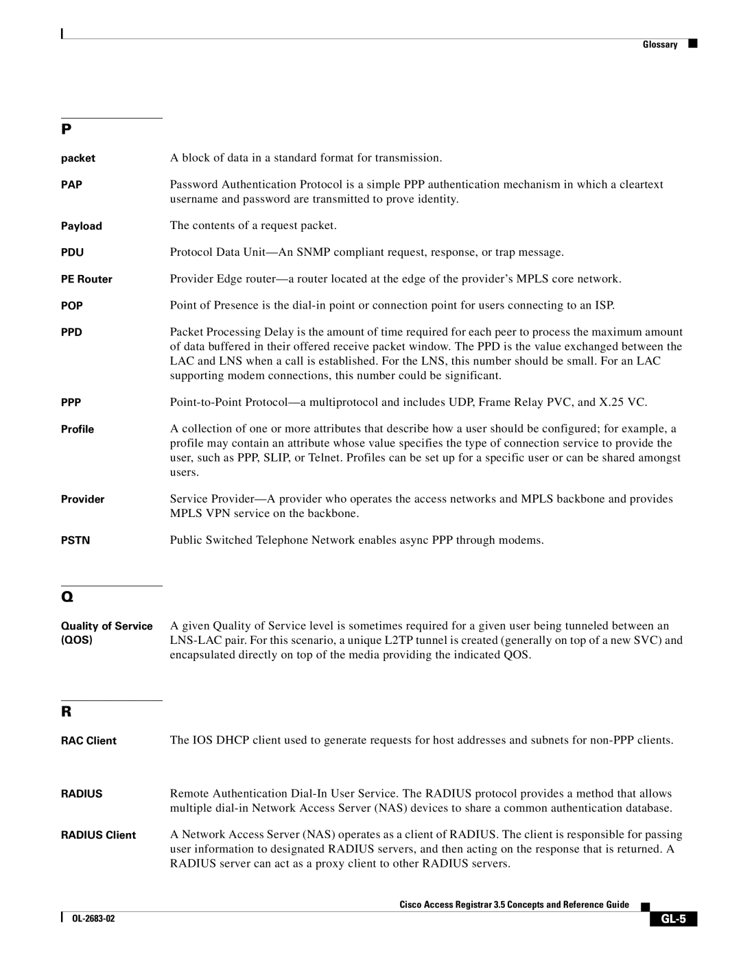 Cisco Systems 3.5 manual GL-5 