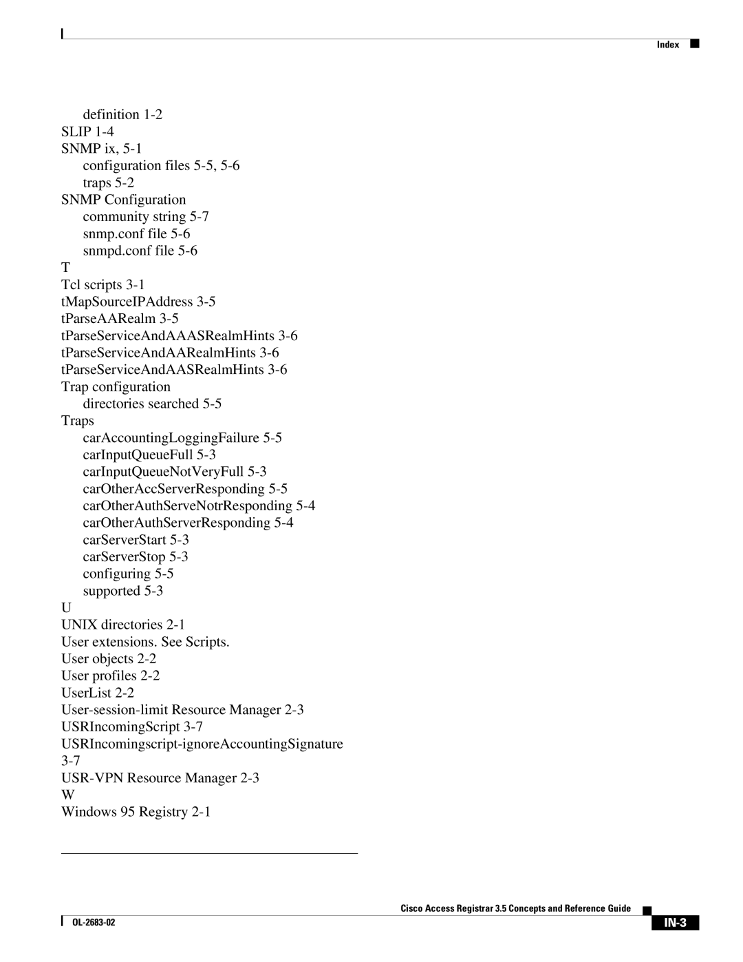 Cisco Systems 3.5 manual IN-3 