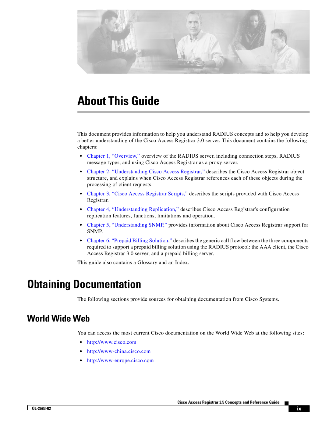 Cisco Systems 3.5 manual Obtaining Documentation, World Wide Web 