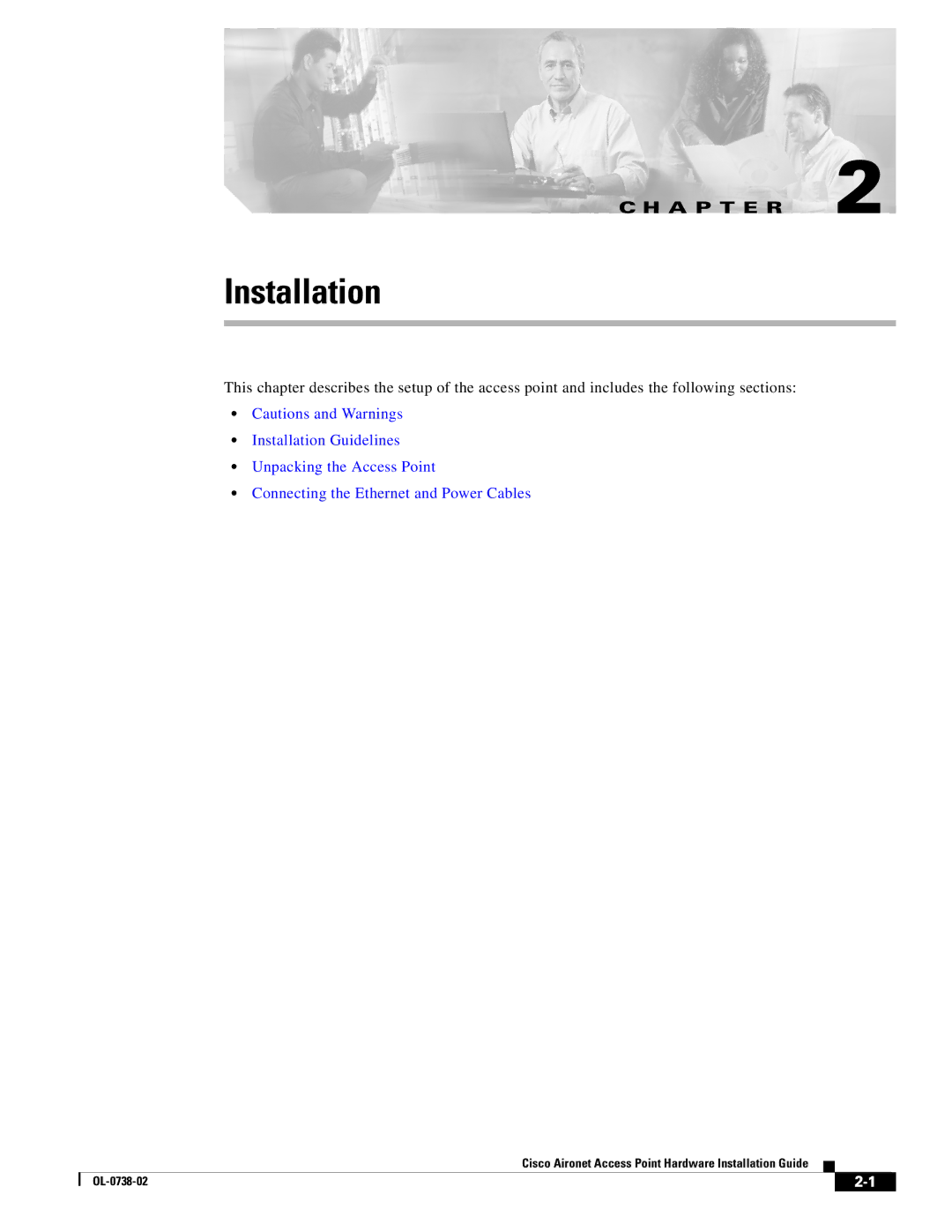 Cisco Systems 340, 350 manual Installation 