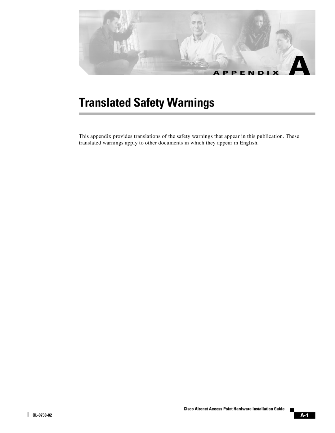 Cisco Systems 340, 350 manual Translated Safety Warnings 